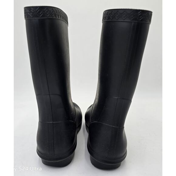 UGG Sienna Black Matte Rain Rubber Boots Waterproof Shearling Insole Women's 8 - Picture 5 of 11